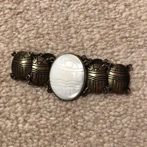 Shell bracelet with copper bands